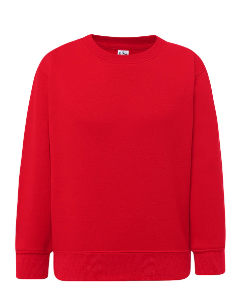 Crew Neck Sweatshirt Kid — Red — Sem Personalização