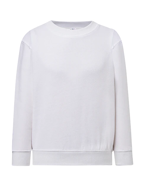 Crew Neck Sweatshirt Kid — White — Sem Personalização