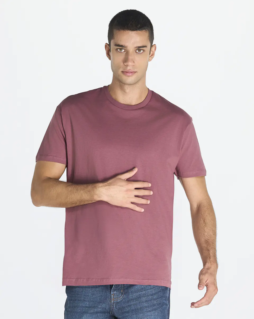 Regular T-Shirt Man — Brown Dark — Sem Personalização 2