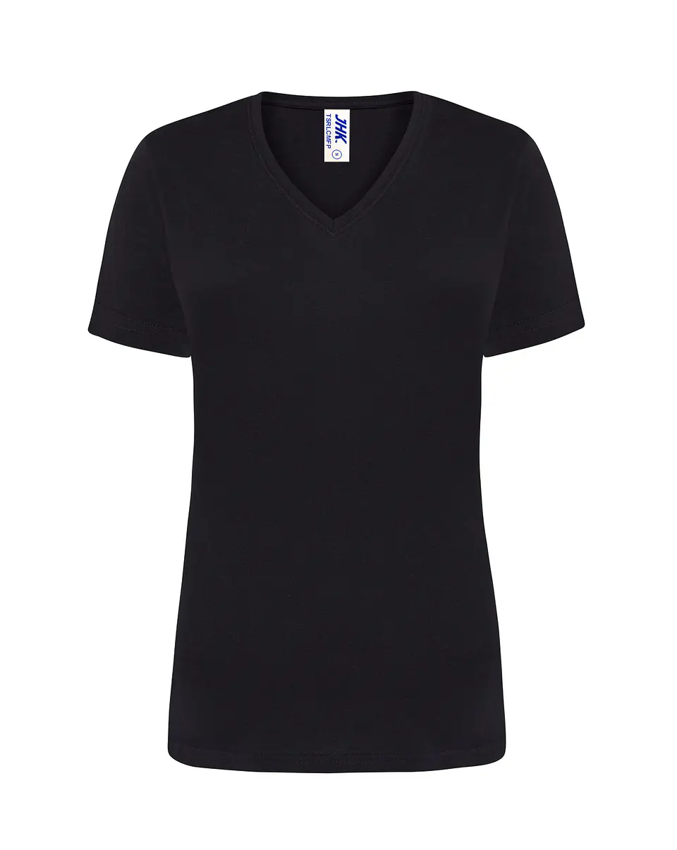 Lady Regular Comfort V-Neck — Black — Sem Personalização 1
