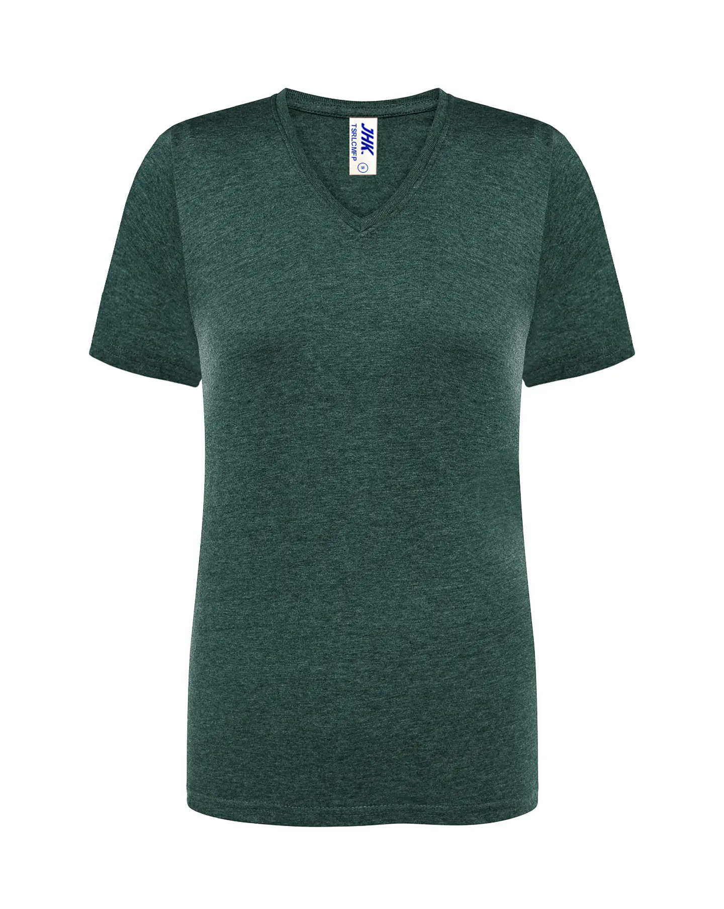 Lady Regular Comfort V-Neck — Bottle Green Heather — Sem Personalização 1