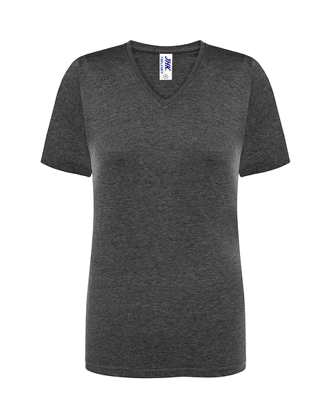 Lady Regular Comfort V-Neck — Charcoal Heather — Sem Personalização