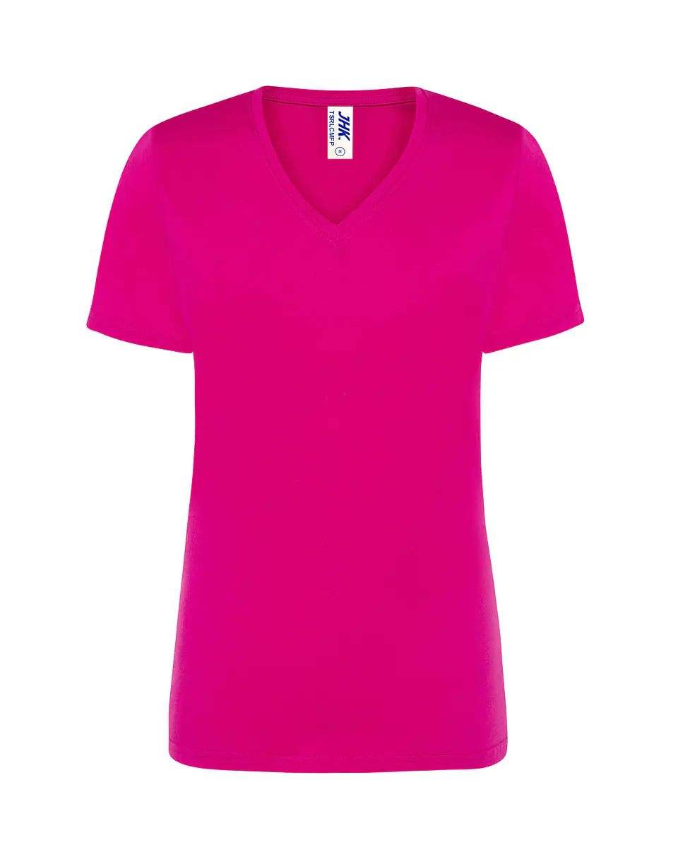 Lady Regular Comfort V-Neck — Fucsia — Sem Personalização 1