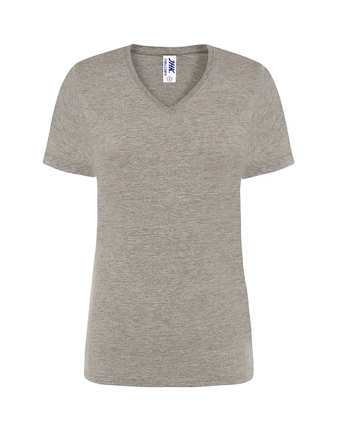 Lady Regular Comfort V-Neck — Grey Melange — Sem Personalização