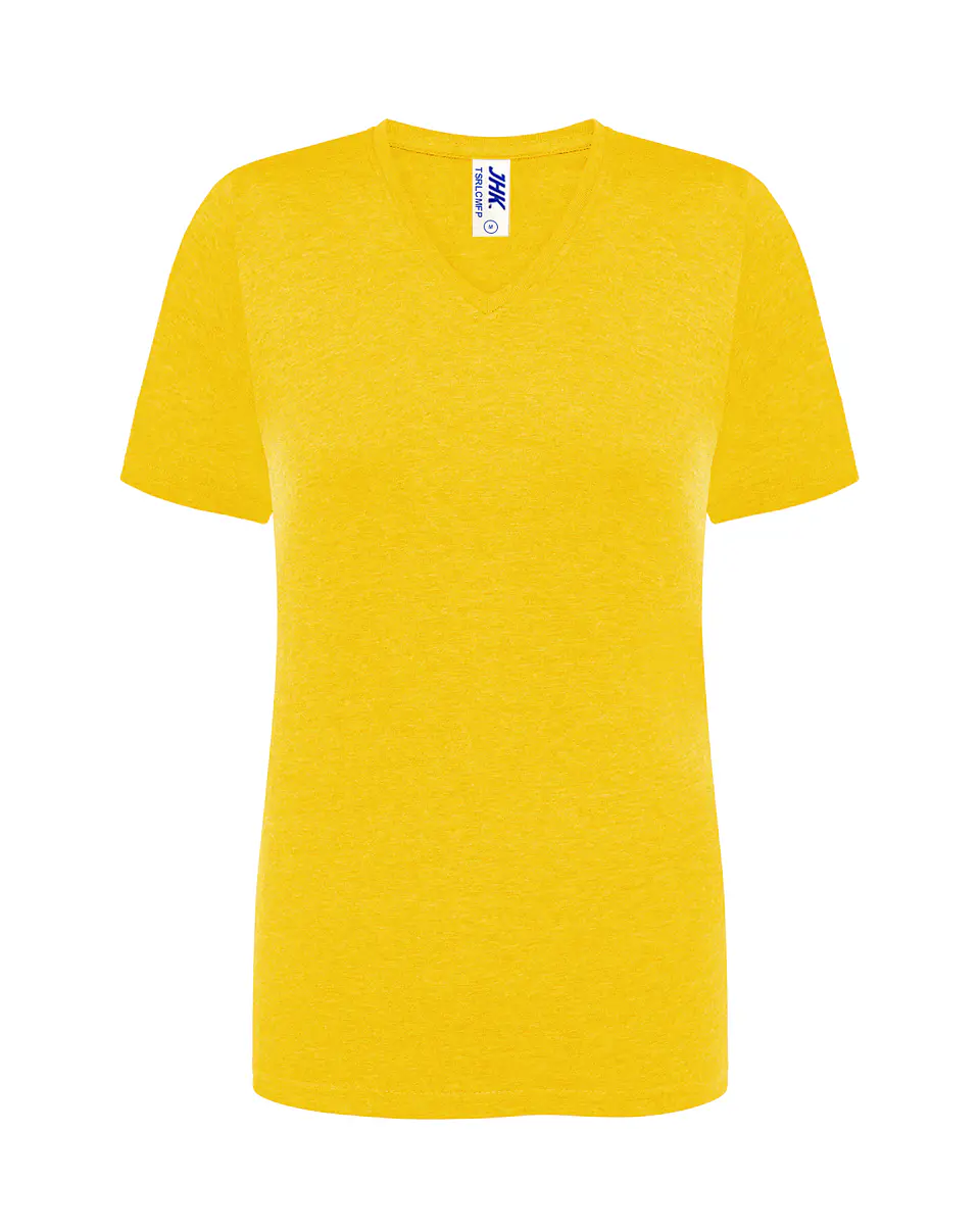 Lady Regular Comfort V-Neck — Mustard Heather — Sem Personalização 1