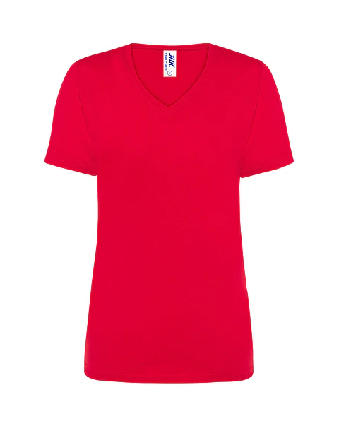 Lady Regular Comfort V-Neck — Red — Sem Personalização