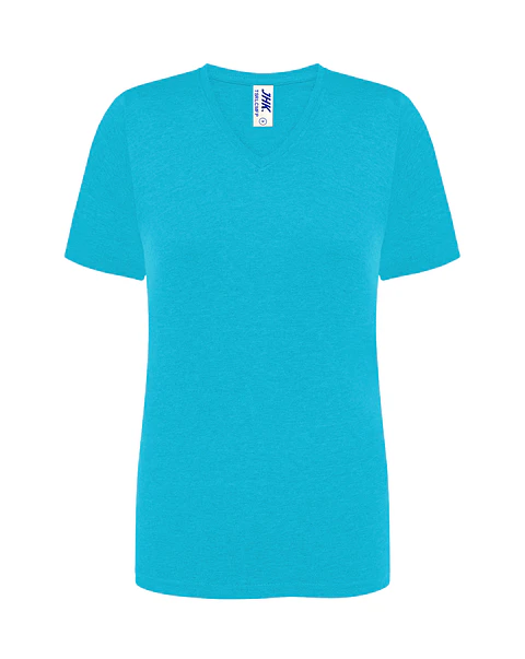 Lady Regular Comfort V-Neck — Turquoise Heather — Sem Personalização