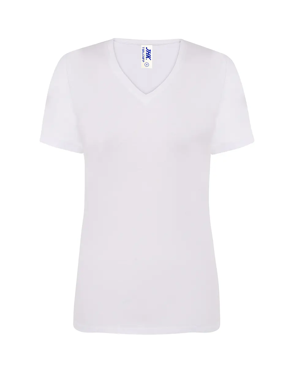Lady Regular Comfort V-Neck — White — Sem Personalização 1