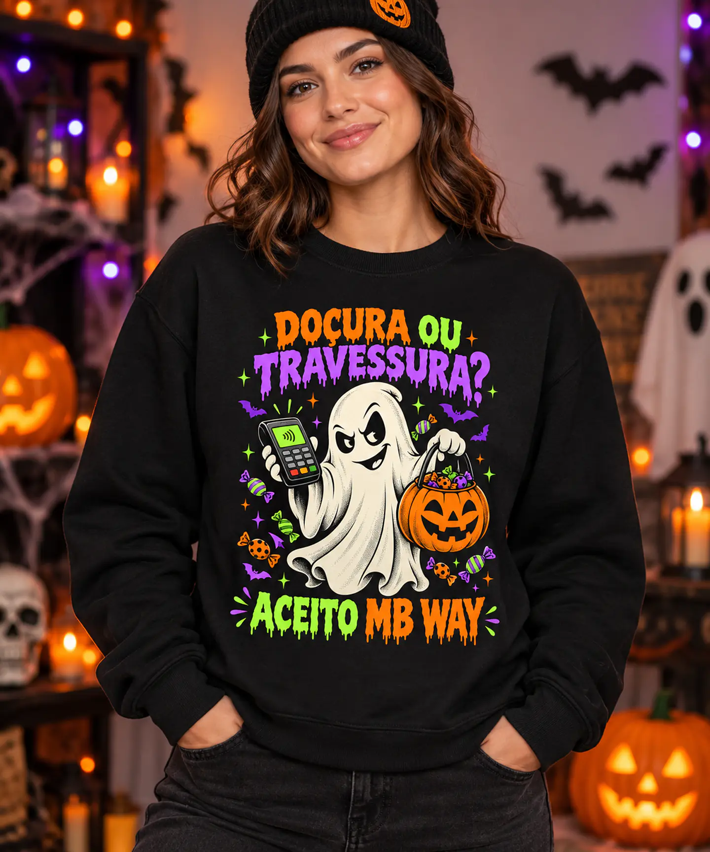 T-shirt ou Sweatshirt Halloween 2026 — Aceito MB WAY 1