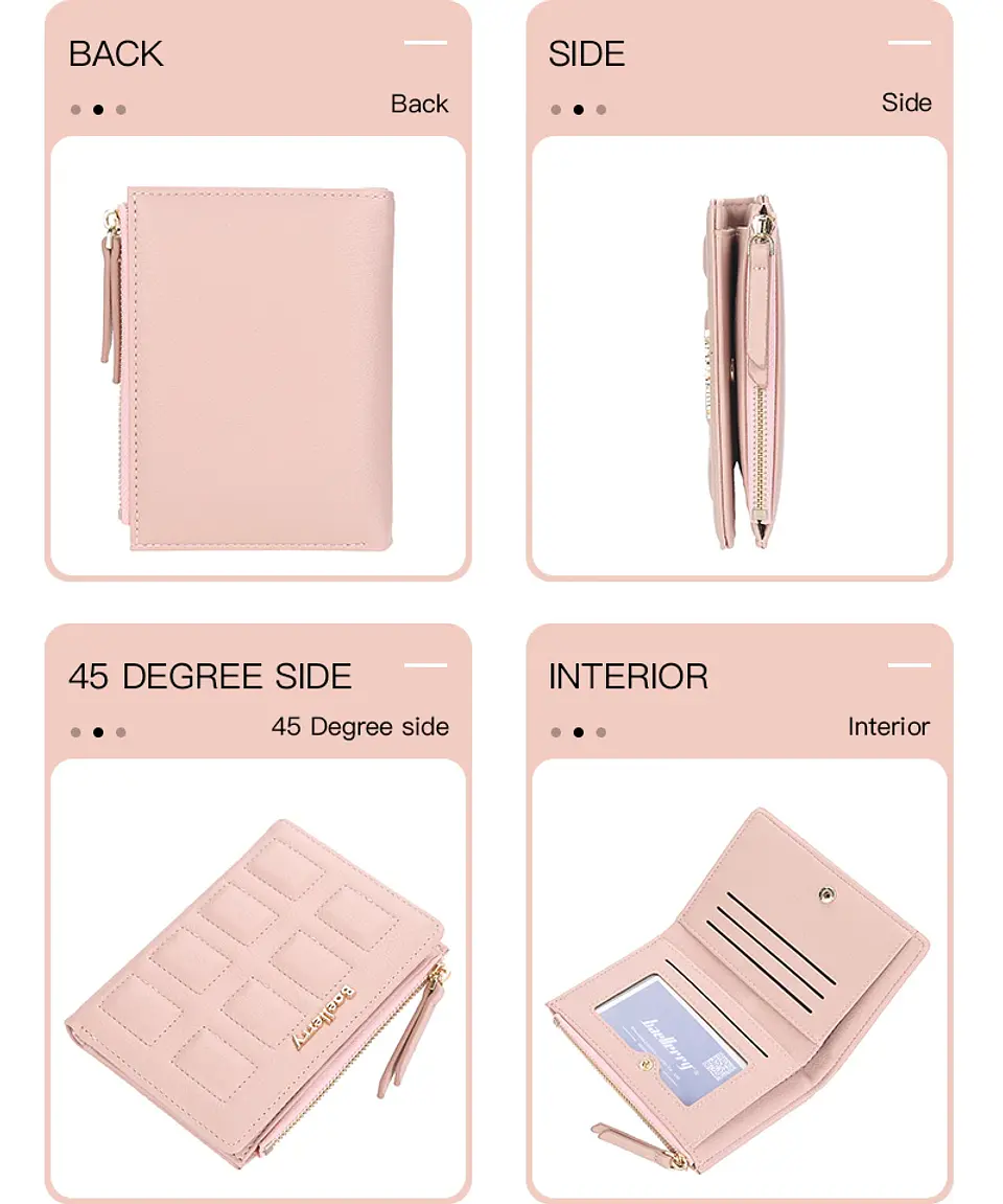 Billetera mujer con monedero y  cierre  4