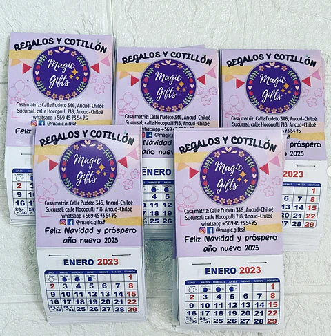 Mini Calendario Imantado Año 2026. 100 unid.