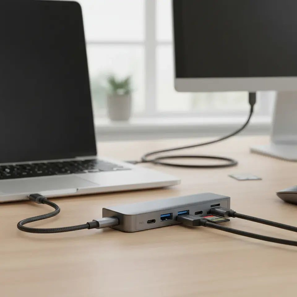 Hub Adaptador Usb Tipo C 7 En 1 Para Mac Macbook Windows 2