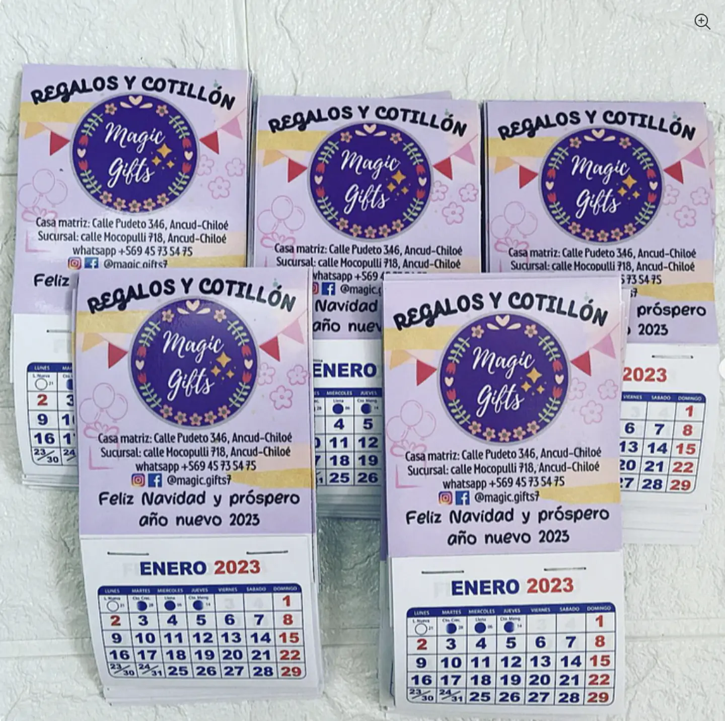 Mini Calendario Imantado Año 2026. 12 unid. 2