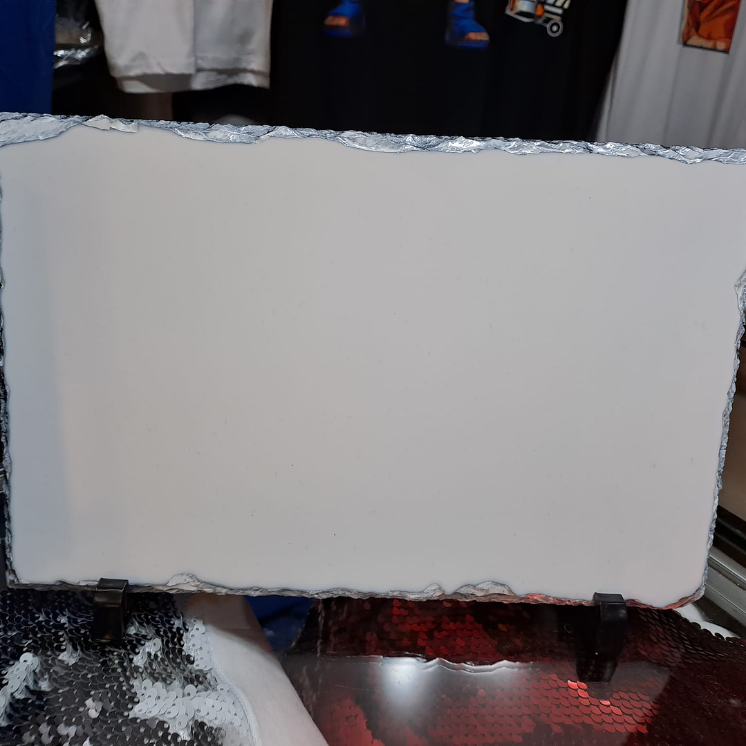 Roca rectangular sublimable 20x30 cm incluye cajita y soportes  2