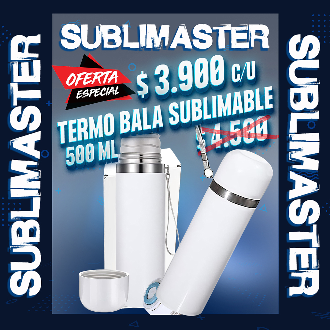 Termo tipo bala sublimable 500 ml 1