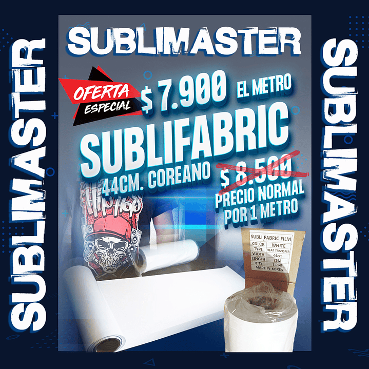 Sublifabric coreano de alta calidad sublimable para estampar prendas negras o de color 1