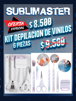 Kit de herramientas para depilacion de vinilos