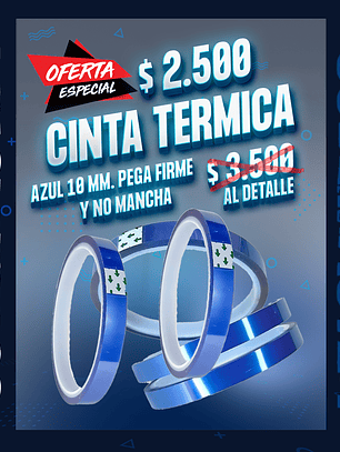  Cinta terminca azul 10 mm 
