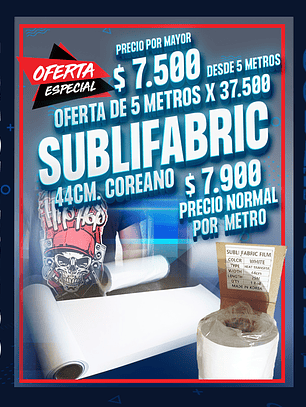 Sublifabric coreano de alta calidad sublimable para estampar prendas negras o de color precio por mayor de 5 metros