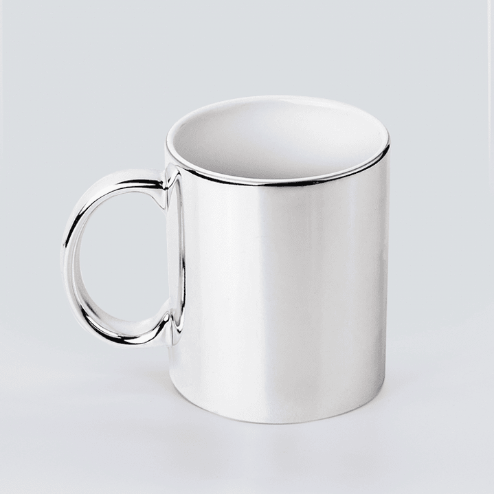 Tazon metalizado plateado y dorado 11oz Premium Bright 2