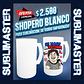 Shopero para sublimacion blanco premium empavonado  - Miniatura 1