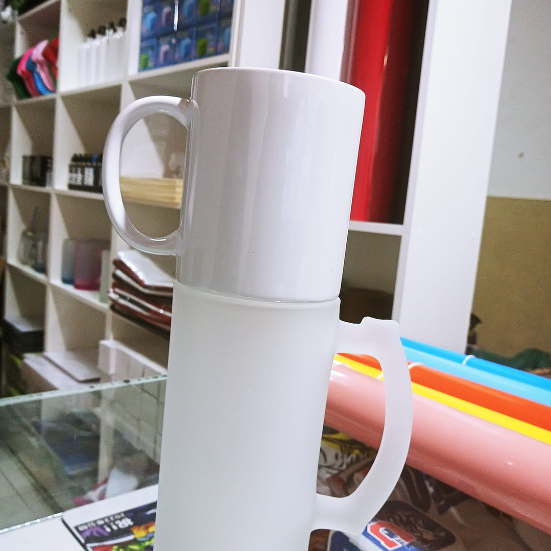 Shopero para sublimacion blanco premium empavonado precio por mayor de 10 3