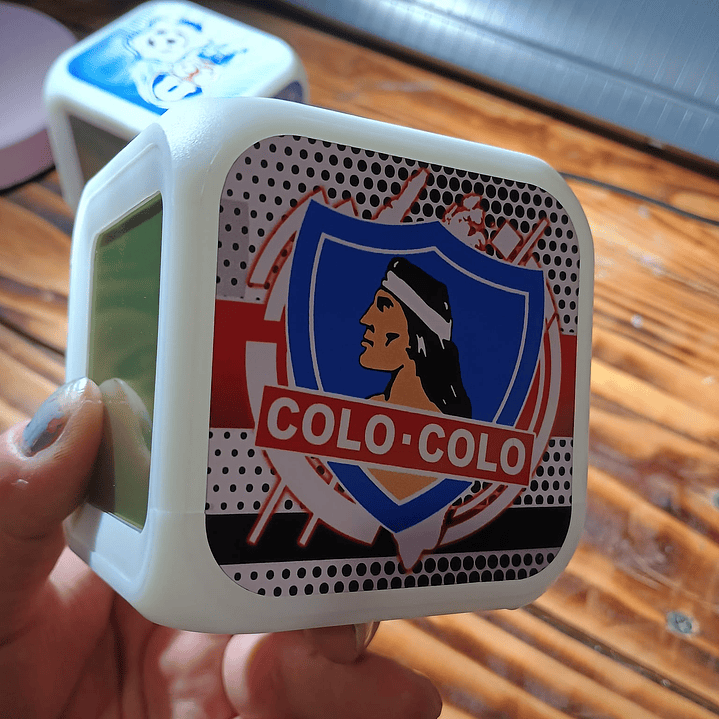 Reloj cubo despertador digital luz cambia de color sublimable precio por mayor de 10  3