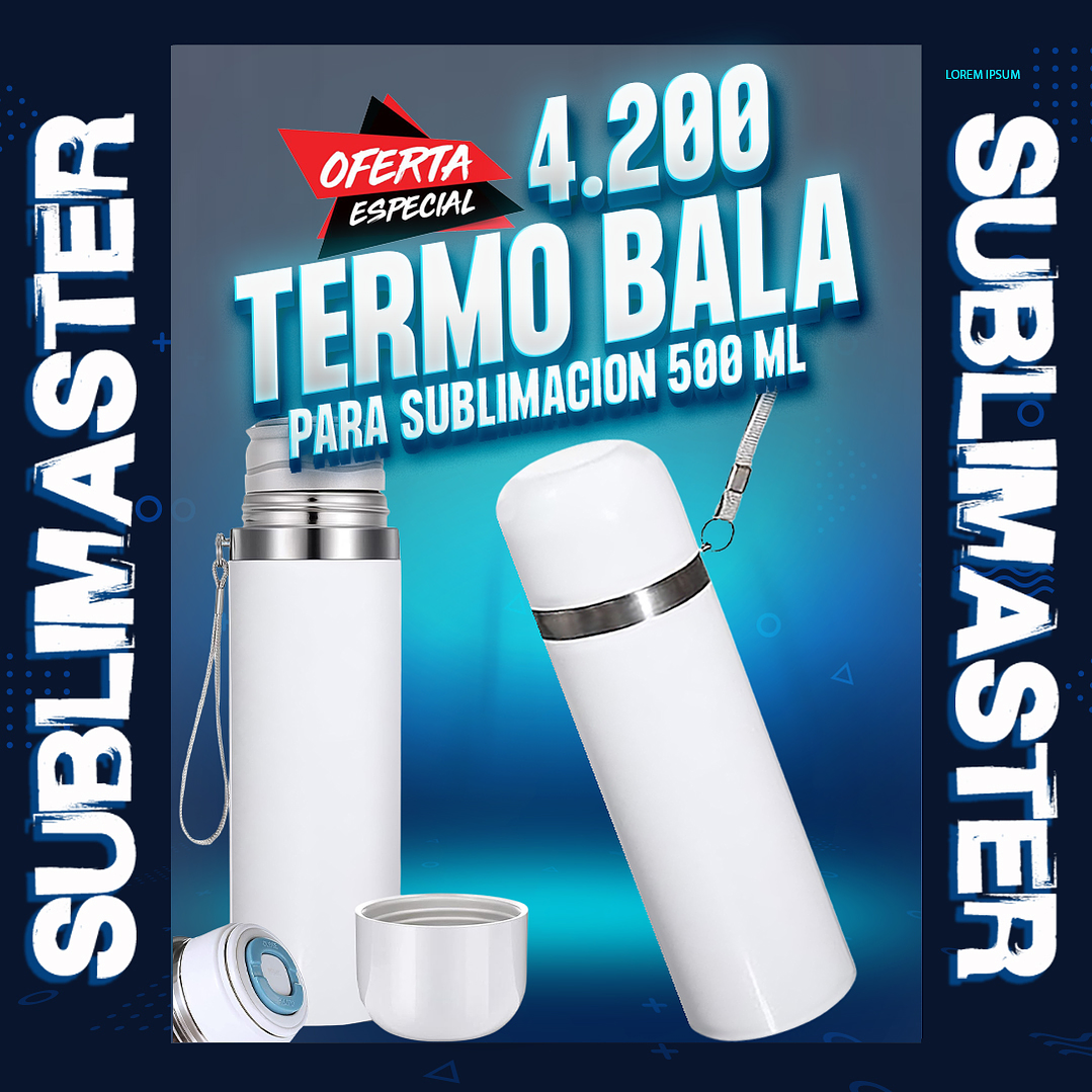 Termo tipo bala sublimable 500 ml 1