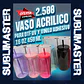 Vaso acrilico de colores con tapa y bombilla para poner dtf uv o vinilo decorativo 16oz 450 ml - Miniatura 1