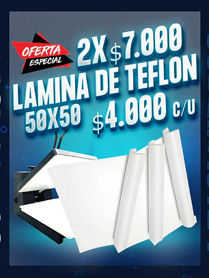 Lamina de teflon para estampadora de calor oferta 2 unidades