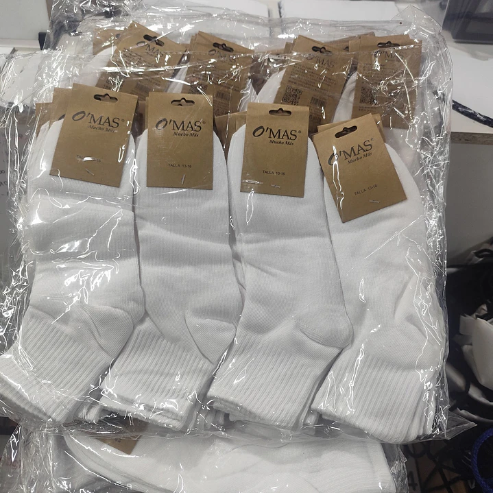 Calcetas blancas para sublimar para adultos y niños por docena 2