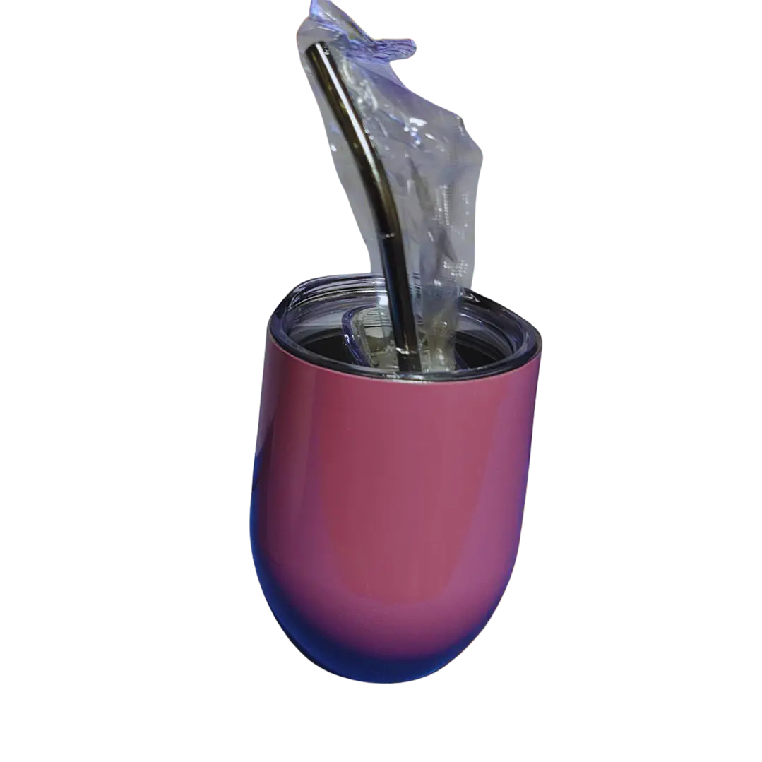 Vaso termico tipo matero de metal con bombilla  3