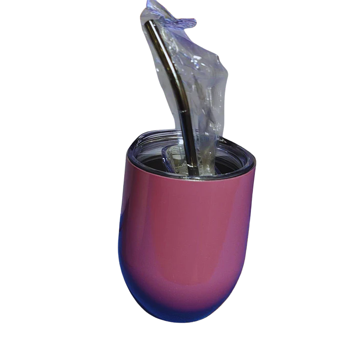 Vaso termico tipo matero de metal con bombilla  3