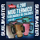 Mug térmico de acero inoxidable de color con tapa para sublimación 450 ml - Miniatura 1