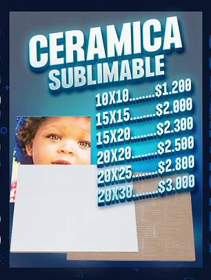 Ceramica sublimable distintos tamaños 