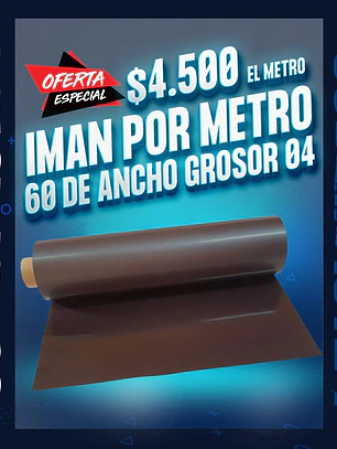 Iman por metro 60 cm. de ancho grosor 0,4 