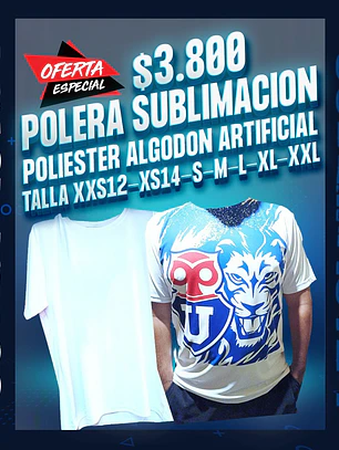 Polera blanca para sublimacion de poliester tipo seda camiseta lisa 