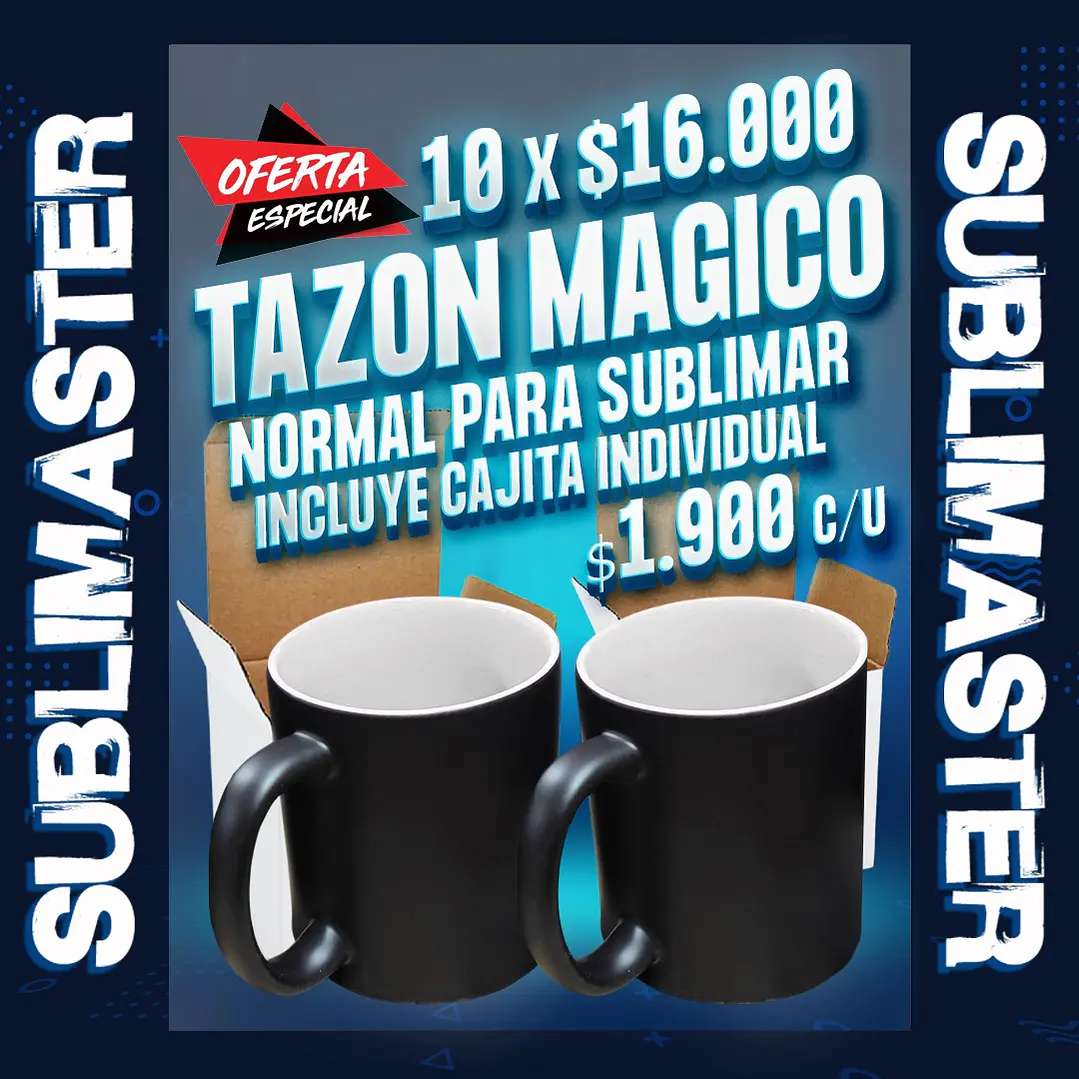 Tazon magico para sublimar de 11 oz incluye cajita individual oferta por 10 unidades 1