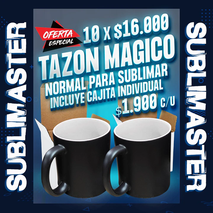 Tazon magico para sublimar de 11 oz incluye cajita individual oferta por 10 unidades 1