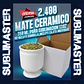 Matero ceramico sublimable blanco 11oz incluye cajita individual  - Miniatura 1