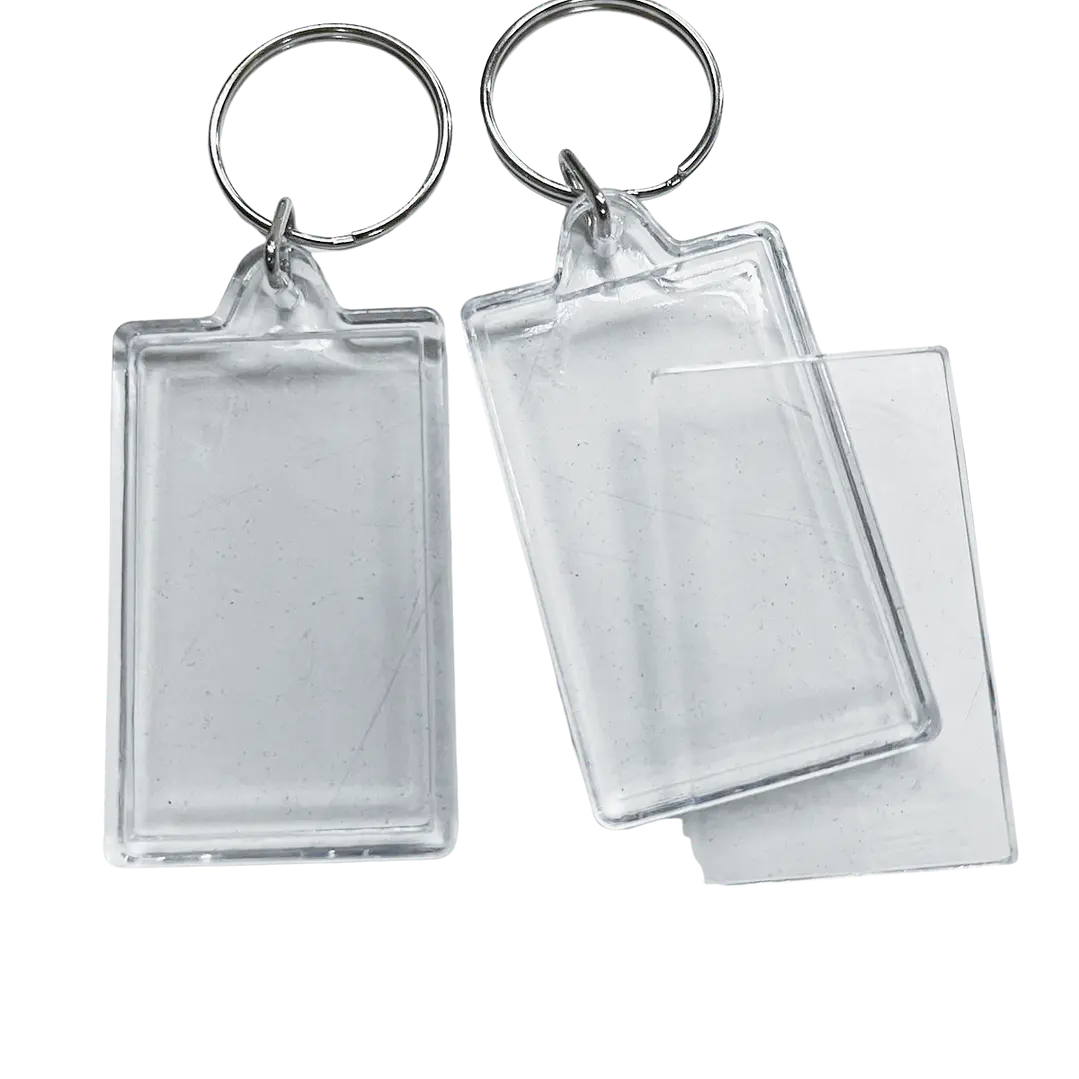 Llavero acrilico rectangular 3x5 cm. para poner papel fotografico oferta por 10 2
