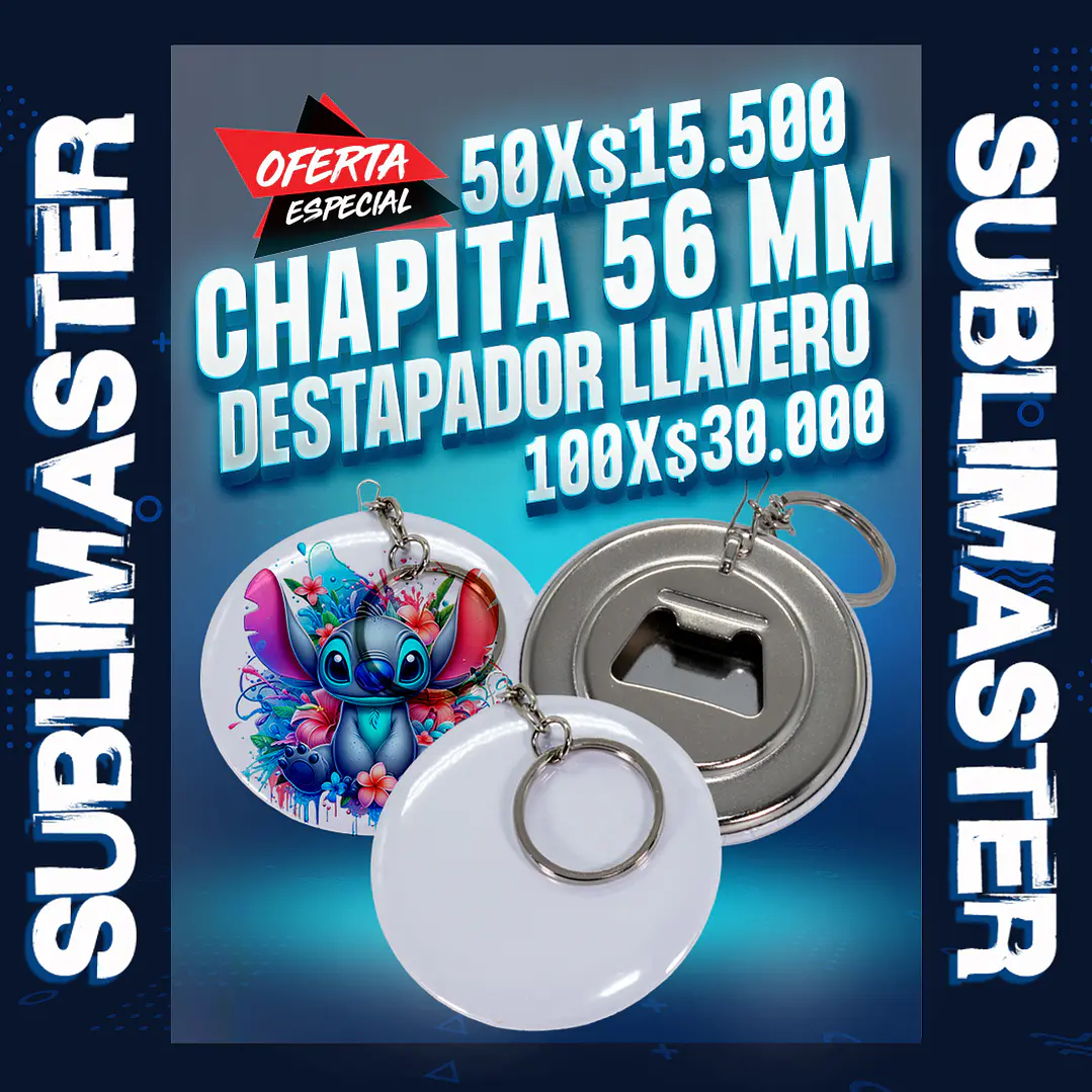 Chapita 56 mm. destapador llavero  1