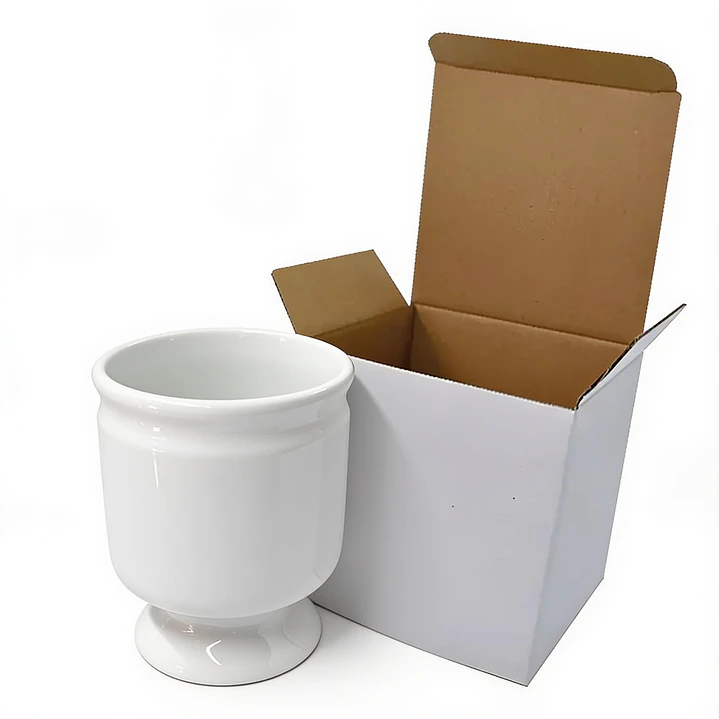 Matero (mate) ceramico sublimable blanco 11oz incluye cajita individual 2