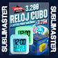 Reloj cubo despertador digital luz cambia de color sublimable  - Miniatura 1