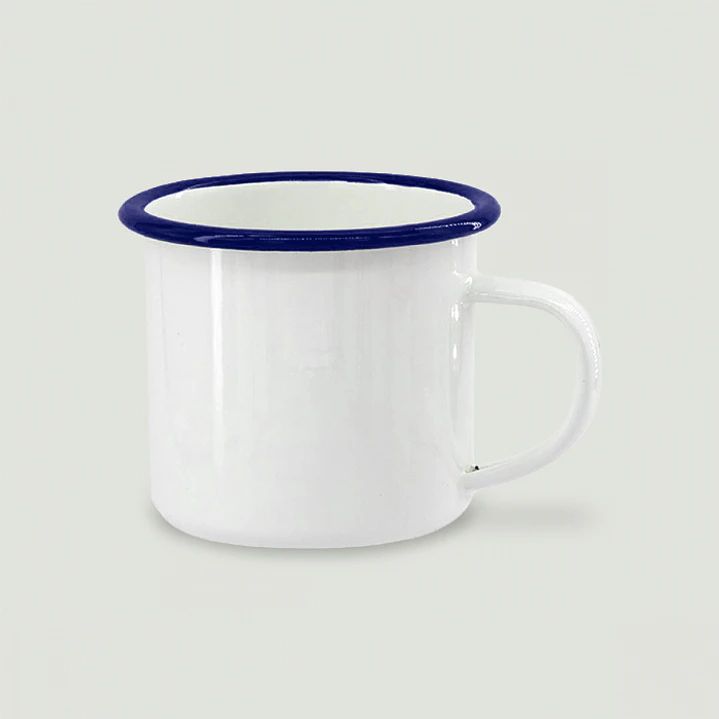 Jarro enlozado para sublimacion 12oz borde plateado y colores 4
