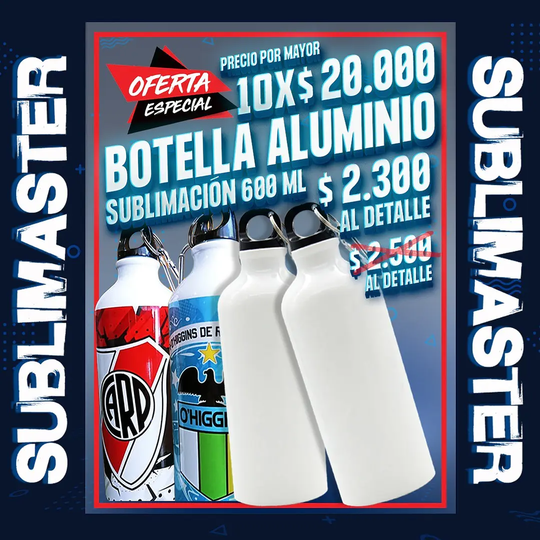 Botella de aluminio sublimable 600ml  1