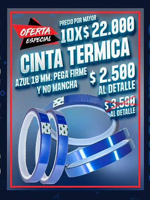  Cinta terminca azul oscuro calidad premium 10 mm 