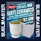 Matero (mate) ceramico sublimable blanco 11oz incluye cajita individual - Miniatura 1