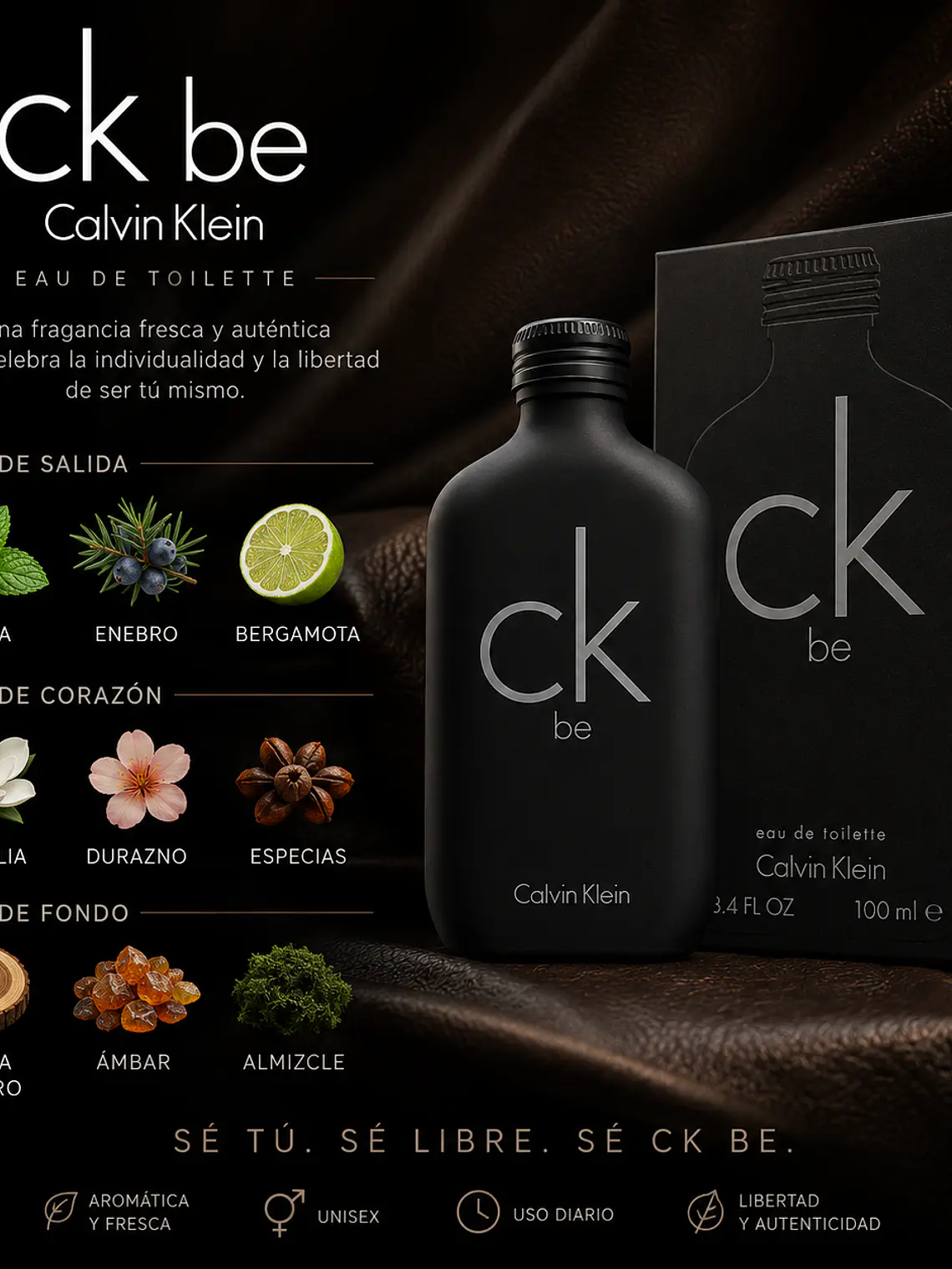 Calvin Klein Ck Be 100ml Edt Para Hombre 2