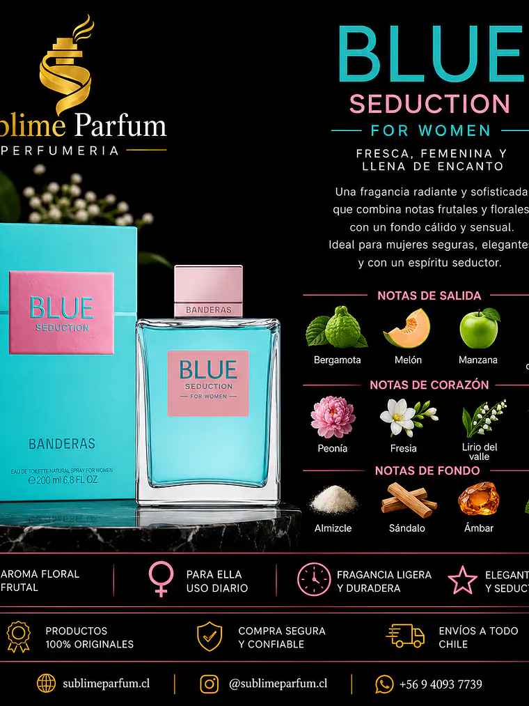 Blue Seduction Woman 200ml Edt Antonio Banderas 2